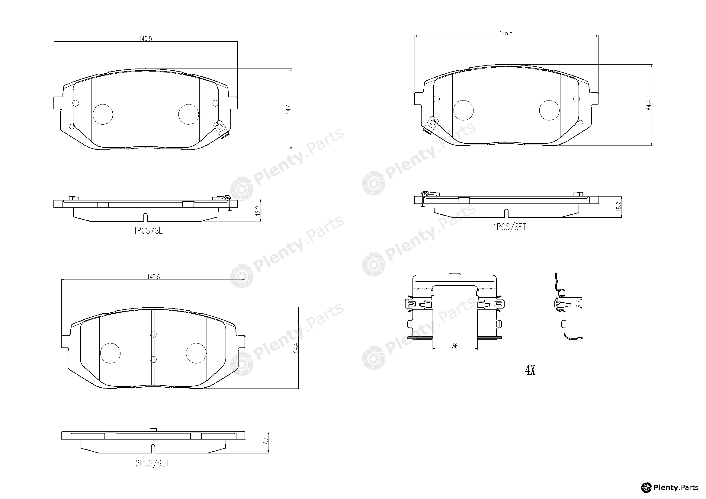 Brembo P30140N — Brake Pad Set, disc brake PRIME LINE - Ceramic