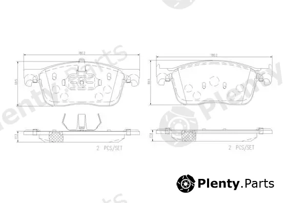Brembo P61134N — Brake Pad Set, disc brake PRIME LINE - Ceramic