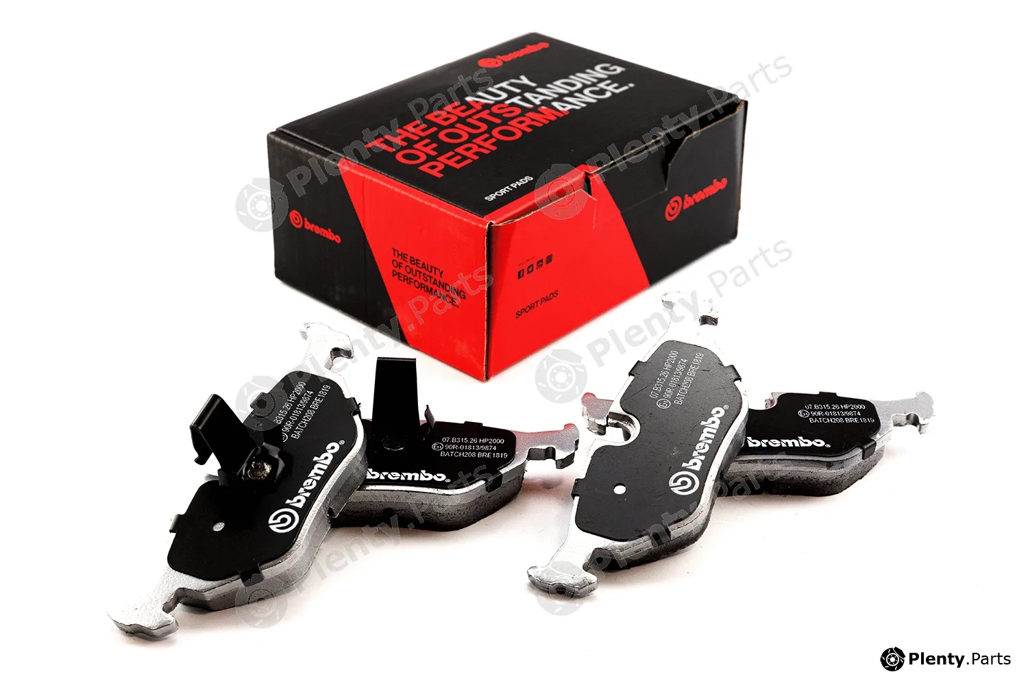 Brembo 07.B315.26 — High Performance Brake Pad Set UPGRADE, SPORT | HP2000