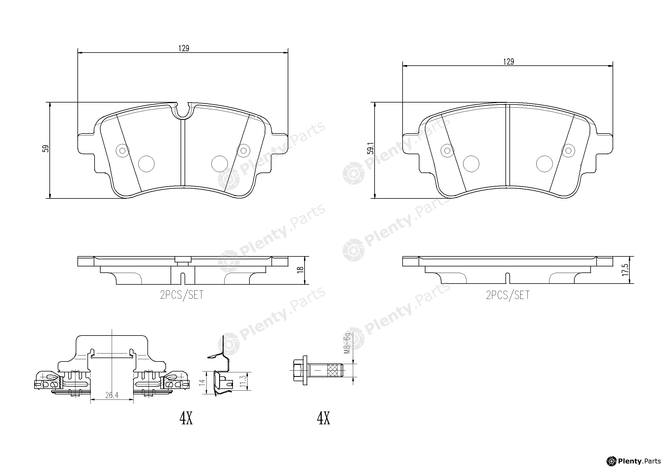 Brembo P85185N — Brake Pad Set, disc brake PRIME LINE - Ceramic