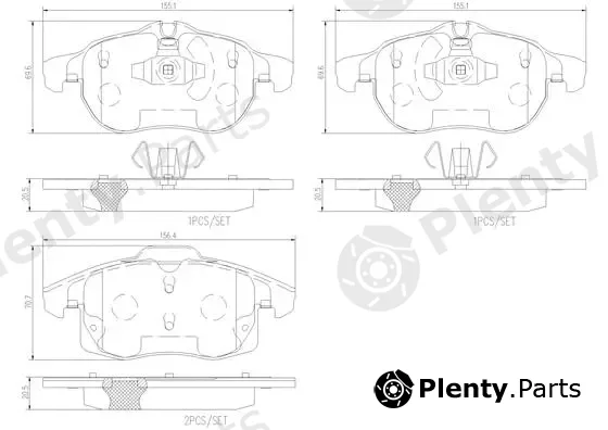 Brembo P10011N — Brake Pad Set, disc brake PRIME LINE - Ceramic