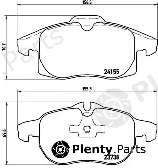 Brembo P10011 — Brake Pad Set, disc brake PRIME LINE