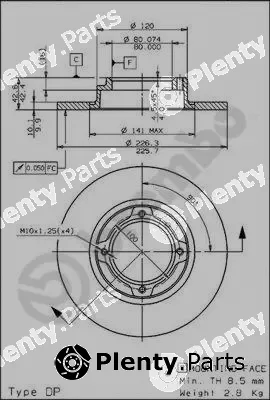 Brembo 08.6858.10 — Brake Disc PRIME LINE