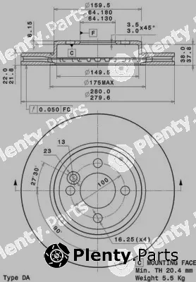Brembo 09.A761.10 — Brake Disc PRIME LINE