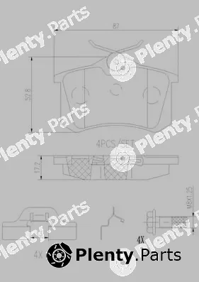 Brembo P85020N — Brake Pad Set, disc brake PRIME LINE - Ceramic