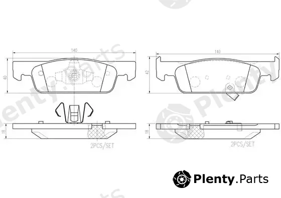 Brembo P50137N — Brake Pad Set, disc brake PRIME LINE - Ceramic
