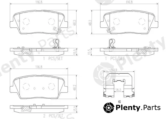 Brembo P30063N — Brake Pad Set, disc brake PRIME LINE - Ceramic