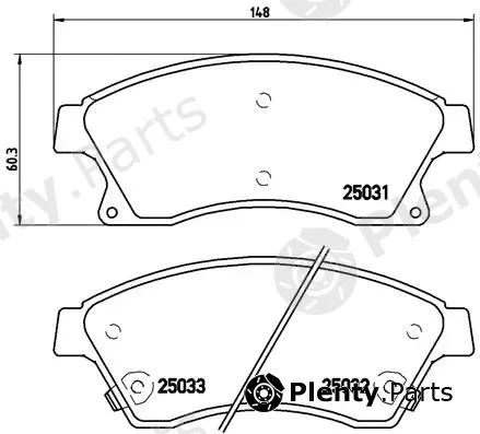 Brembo P59076 — Brake Pad Set, disc brake PRIME LINE