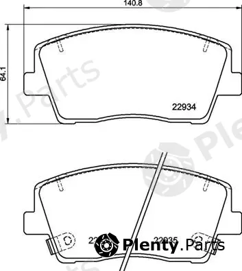 Brembo P30119 — Brake Pad Set, disc brake PRIME LINE
