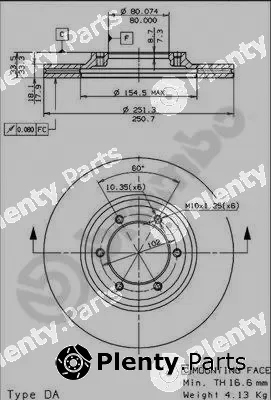 Brembo 09.5499.10 — Brake Disc PRIME LINE