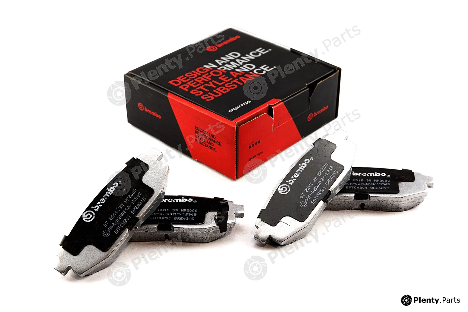 Brembo 07.B315.39 — High Performance Brake Pad Set UPGRADE, SPORT | HP2000
