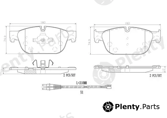 Brembo P61107N — Brake Pad Set, disc brake PRIME LINE - Ceramic