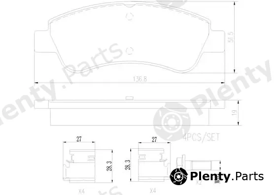 Brembo P61066N — Brake Pad Set, disc brake PRIME LINE - Ceramic
