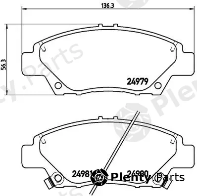Brembo P28050 — Brake Pad Set, disc brake PRIME LINE