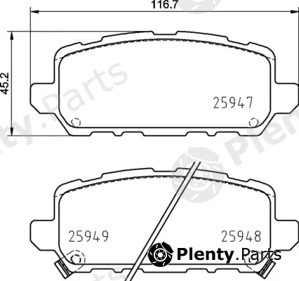 Brembo P28090 — Brake Pad Set, disc brake PRIME LINE