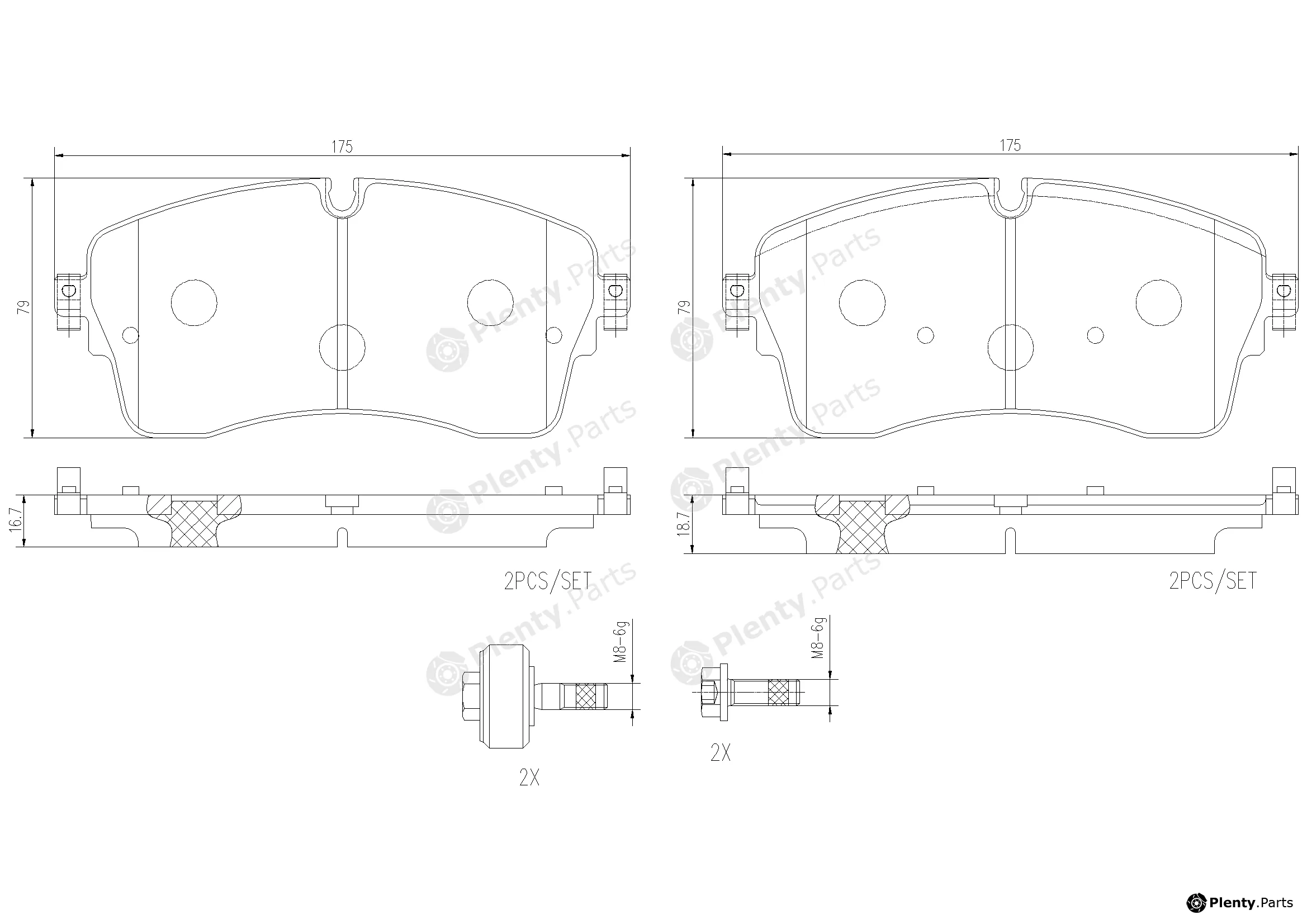 Brembo P44028N — Brake Pad Set, disc brake PRIME LINE - Ceramic