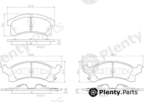 Brembo P09012N — Brake Pad Set, disc brake PRIME LINE - Ceramic