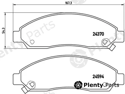 Brembo P34005 — Brake Pad Set, disc brake PRIME LINE