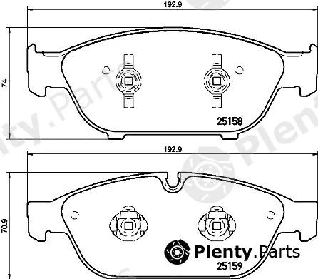 Brembo P85127 — Brake Pad Set, disc brake PRIME LINE