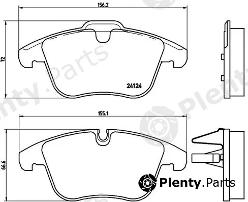Brembo P36022 — Brake Pad Set, disc brake PRIME LINE