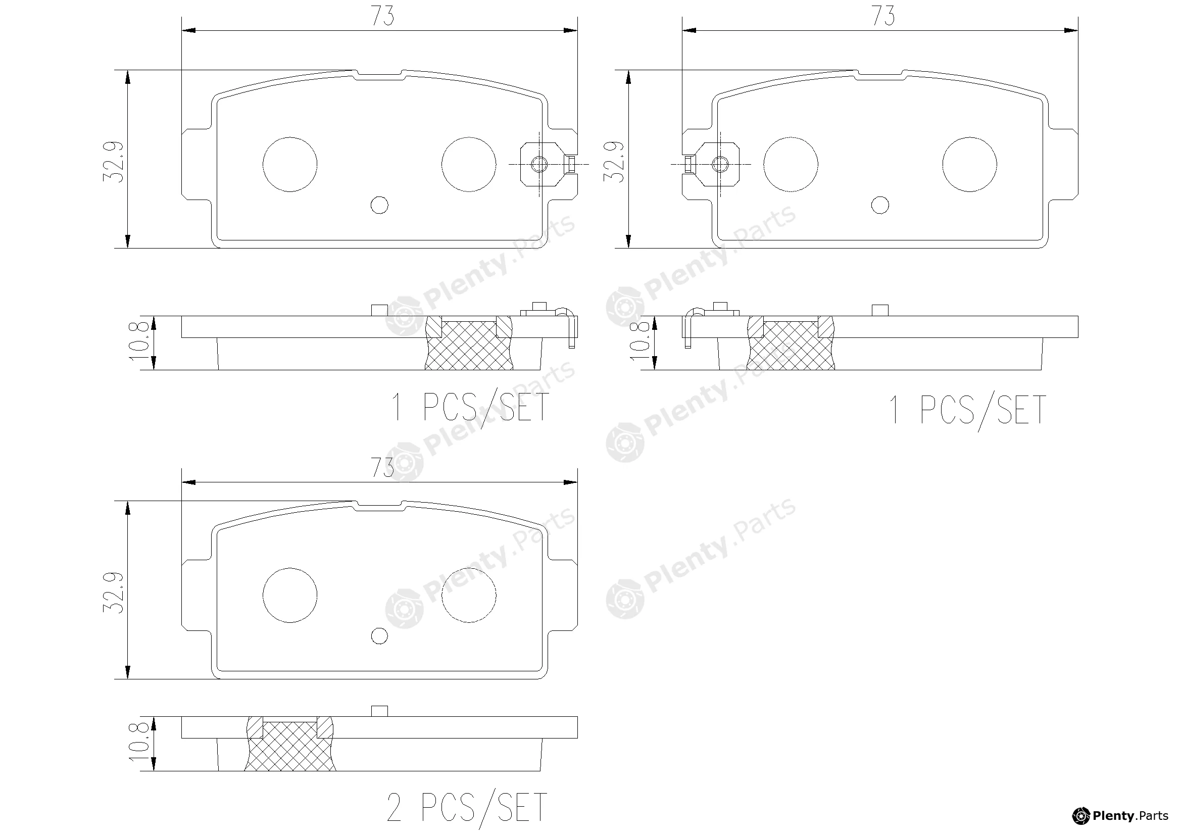 Brembo P25009 — Brake Pad Set, disc brake PRIME LINE
