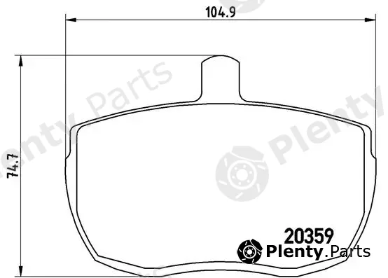 Brembo PA6001 — Brake Pad Set, disc brake PRIME LINE