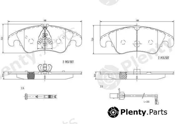 Brembo P85145N — Brake Pad Set, disc brake PRIME LINE - Ceramic