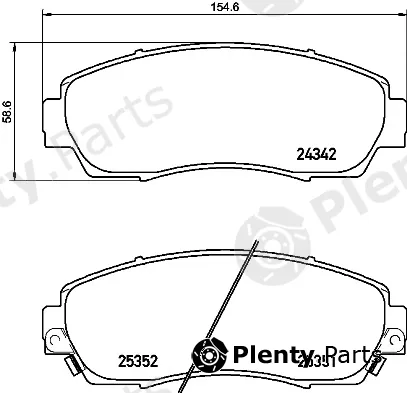 Brembo P28068 — Brake Pad Set, disc brake PRIME LINE