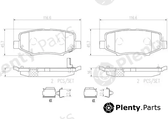 Brembo P18024N — Brake Pad Set, disc brake PRIME LINE - Ceramic