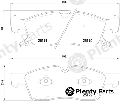Brembo P37017 — Brake Pad Set, disc brake PRIME LINE