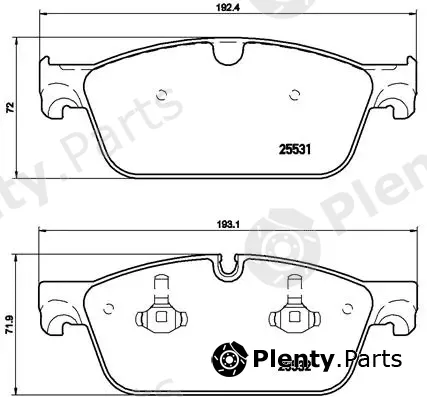 Brembo P50102 — Brake Pad Set, disc brake PRIME LINE