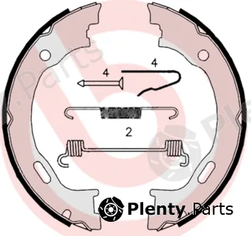 Brembo S50515 — Brake Shoe Set, parking brake ESSENTIAL LINE