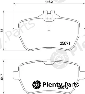 Brembo P50117 — Brake Pad Set, disc brake PRIME LINE