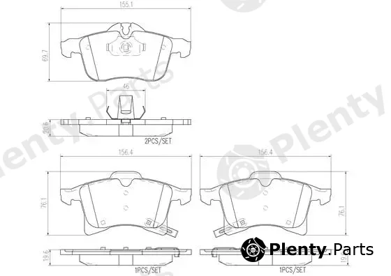 Brembo P59045N — Brake Pad Set, disc brake PRIME LINE - Ceramic