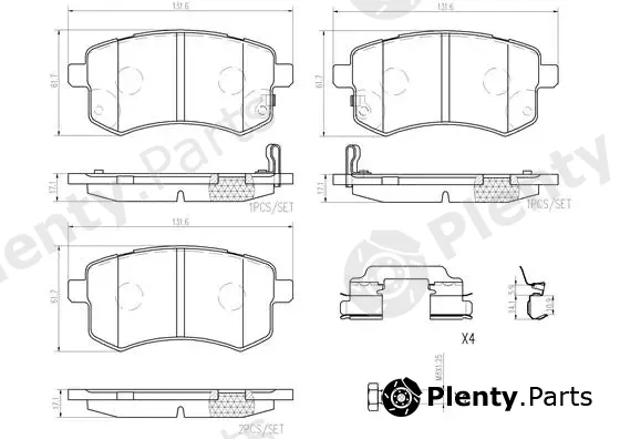 Brembo P66003 — Brake Pad Set, disc brake PRIME LINE