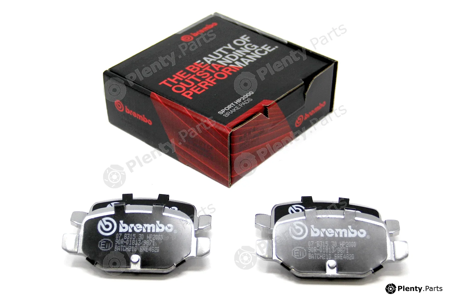 Brembo 07.B315.30 — High Performance Brake Pad Set UPGRADE, SPORT | HP2000