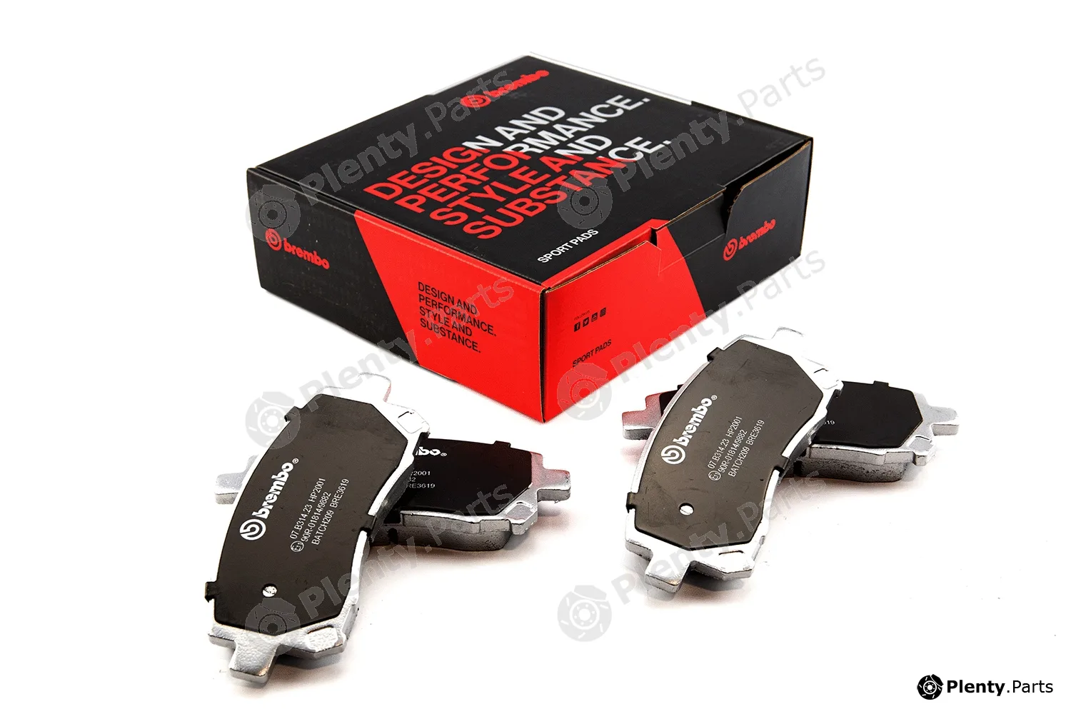 Brembo 07.B314.23 — High Performance Brake Pad Set UPGRADE, SPORT | HP2000