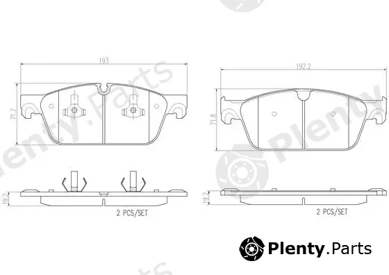 Brembo P50102N — Brake Pad Set, disc brake PRIME LINE - Ceramic