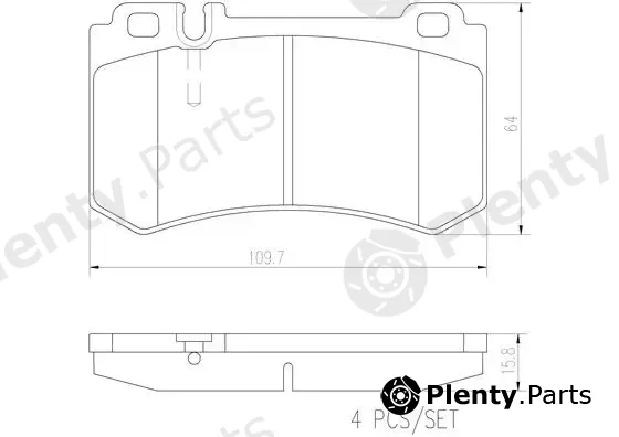 Brembo P50061N — Brake Pad Set, disc brake PRIME LINE - Ceramic