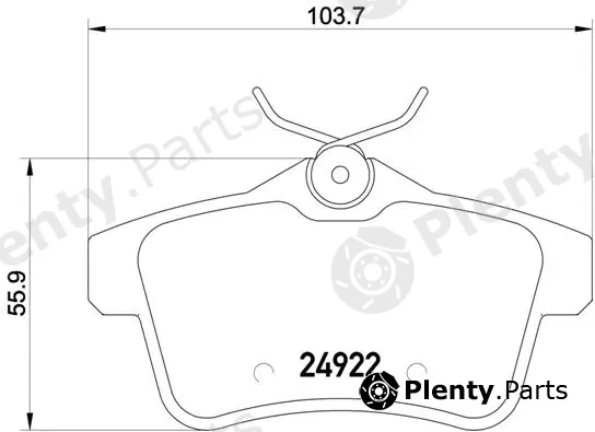 Brembo P61114 — Brake Pad Set, disc brake PRIME LINE