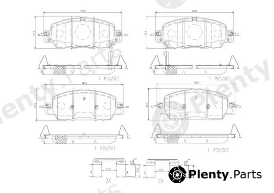 Brembo P28108 — Brake Pad Set, disc brake PRIME LINE
