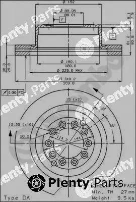 Brembo 09.3033.10 — Brake Disc PRIME LINE