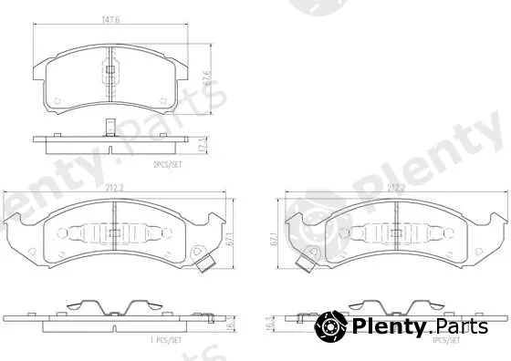 Brembo P09005N — Brake Pad Set, disc brake PRIME LINE - Ceramic
