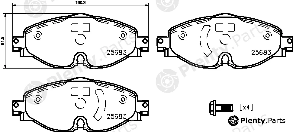 Brembo P85147E — Brake Pad Set, disc brake BEYOND LINE - EV