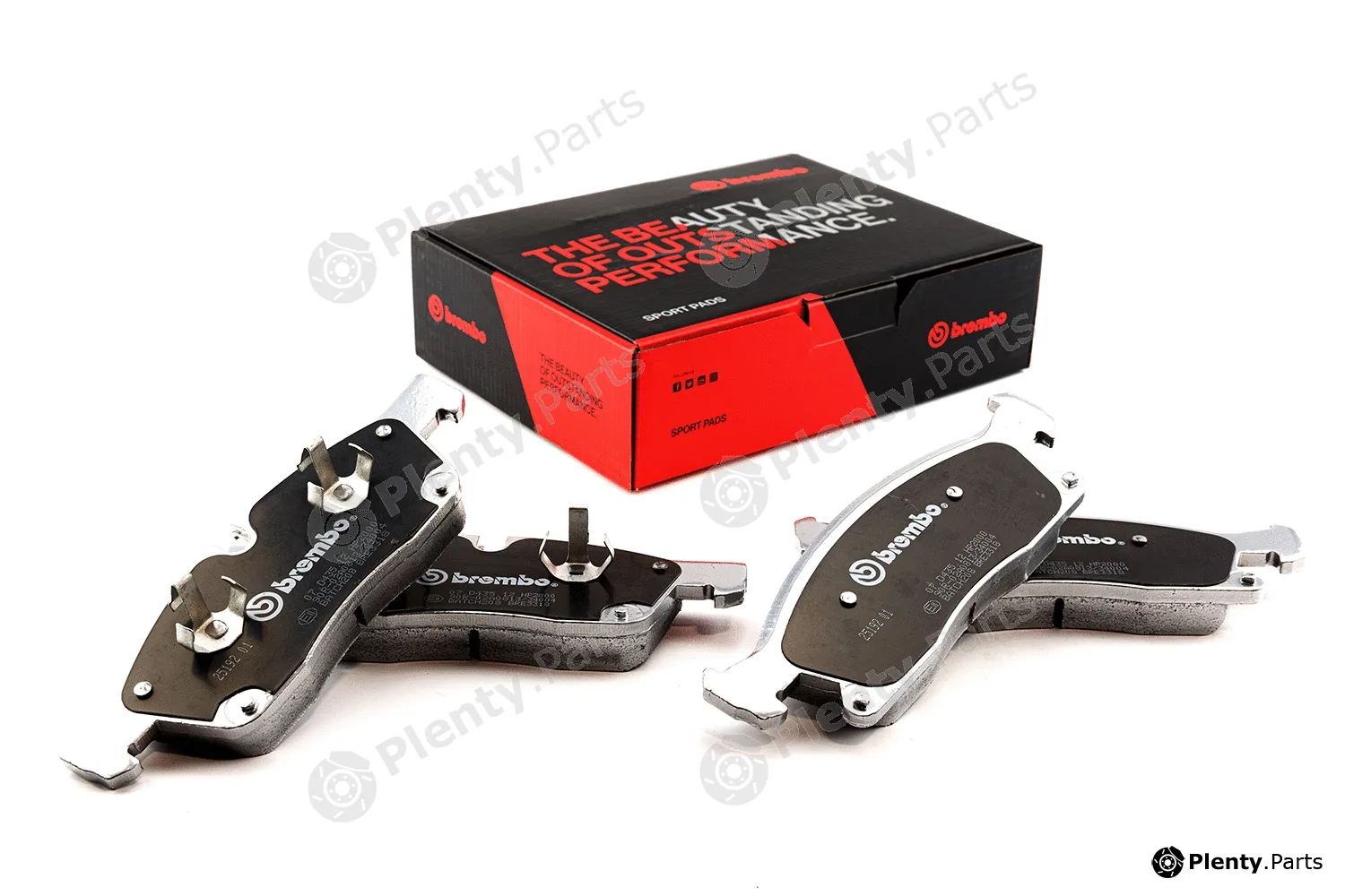 Brembo 07.D435.12 — High Performance Brake Pad Set UPGRADE, SPORT | HP2000