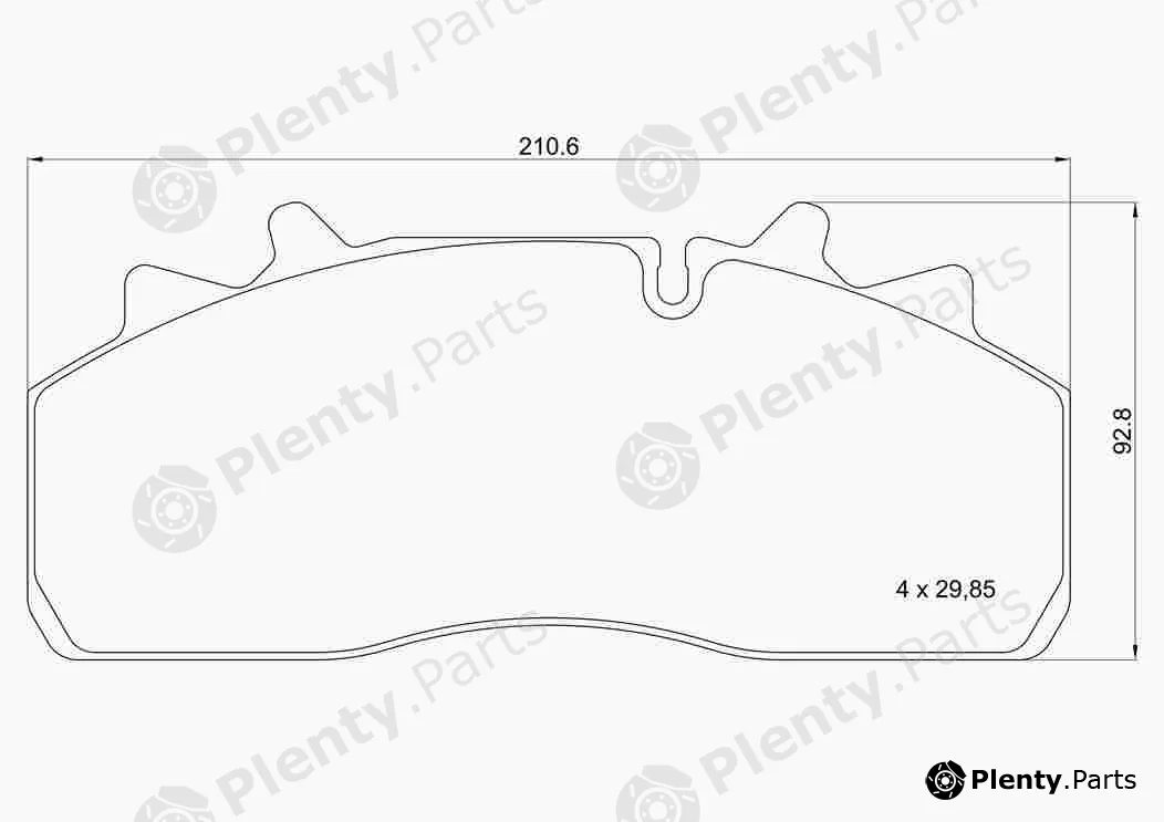 Brembo PA8001 — Brake Pad Set, disc brake PRIME LINE