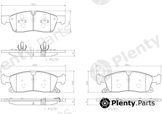 Brembo P37017N — Brake Pad Set, disc brake PRIME LINE - Ceramic