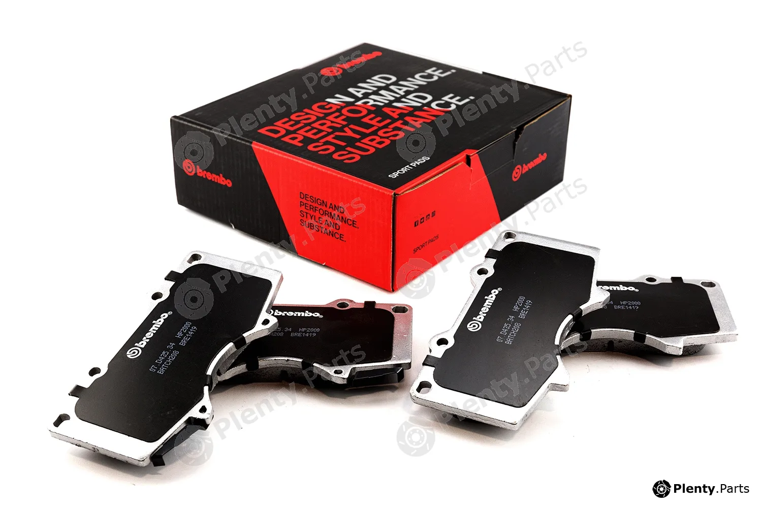 Brembo 07.D435.34 — High Performance Brake Pad Set UPGRADE, SPORT | HP2000