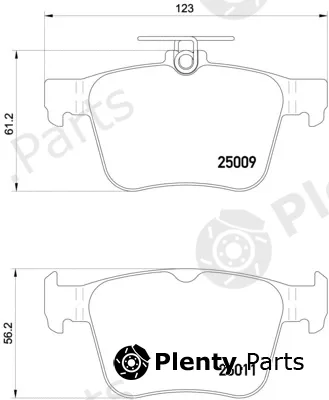 Brembo P85124 — Brake Pad Set, disc brake PRIME LINE