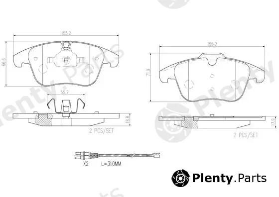 Brembo P61106N — Brake Pad Set, disc brake PRIME LINE - Ceramic
